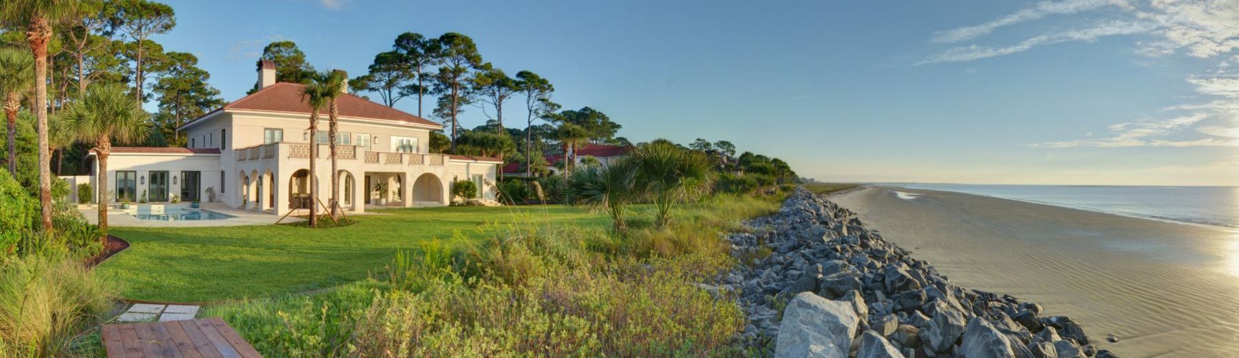 Sunrise at a Sea Island Cottage by the Atlantic Ocean